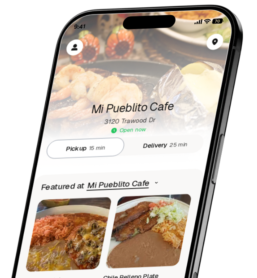 Mi Pueblito Cafe app preview